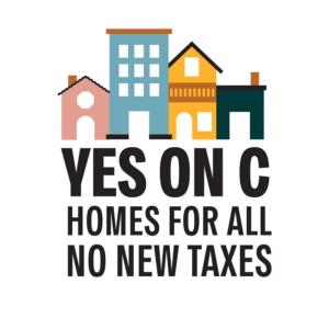 Yes on Proposition C Yes on C logo