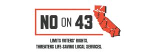 No on 43 No on 43 logo